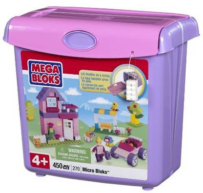 Mega Bloks Micro Bloks Scoop'N Build Bucket Pink
