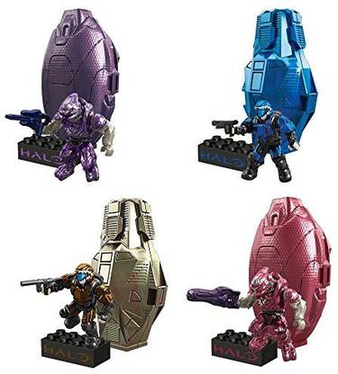 Halo Mega Bloks Set Of 4 Metallic Series 2 Drop Pods Copper