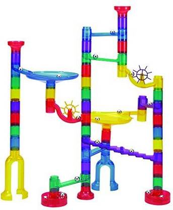 Toto Marbulous-Translucent Marble Run (48 pieces plus 16 marbles)