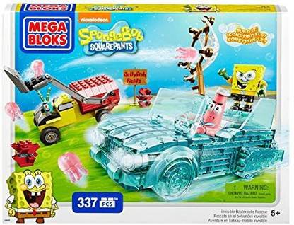 SpongeBob SquarePants Mega Bloks Invisible Boatmobile Rescue