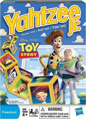 Parker Brothers Yahtzee Jr Disney Pixar Story Party & Fun Board Game