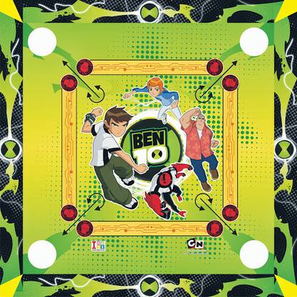Ben 10 2 In 1 Carrom Board With Ludo Indoor Sports Games