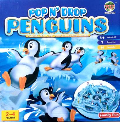 Kreative Box Pop N Drop Penguins Party & Fun Board Game