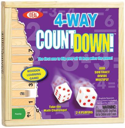 ideal 4 WAY COUNTDOWN™ WOODEN GAME Board Game Accessories