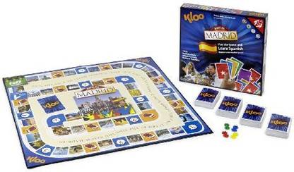 KLOO Games Kloo'S Learn To Speak Spanish Language Race To Madrid Money & Assets Board Game