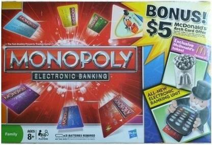 Hasbro Monopoly Electronic Banking Exclusive McDonald's Token Edition Money & Assets Board Game