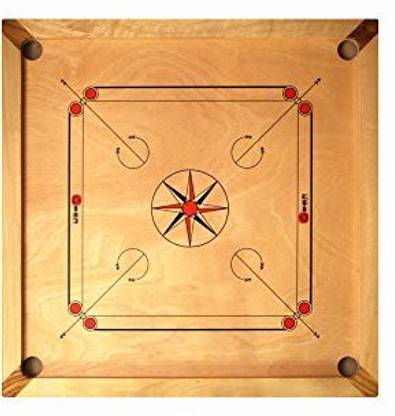 Uber Games Full Sized Carrom With Coinsstriker And Powder Kit