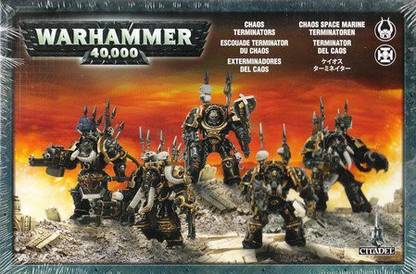 Games Workshop Warhammer 40K Chaos Space Marines Terminators Boxed Set Board Game Accessories