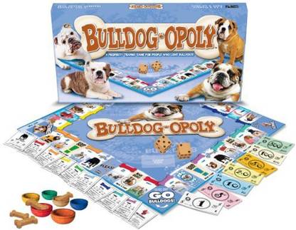 Late for the Sky Bulldog-opoly Money & Assets Board Game