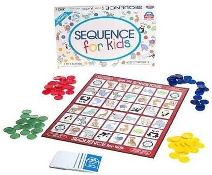 Jax Sequence for Kids For 2 To 4 Players Educational Board Games