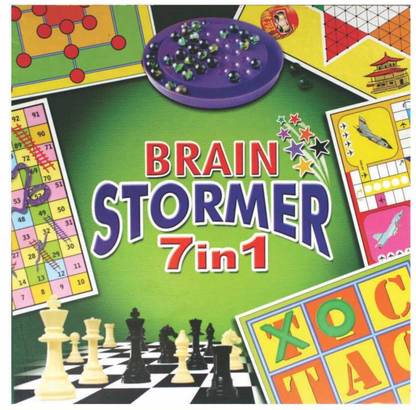 C J Enterprise Brain Stormer 7 In 1 Strategy & War Board Game