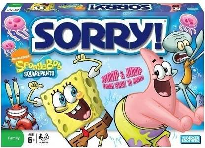 Hasbro Sorry Spongebob Squarepants Edition Party & Fun Board Game