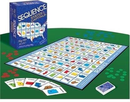 Jax Toys Sequence States and Capitals Strategy & War Board Game