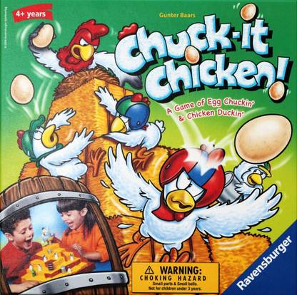 RAVENSBURGER Chuck-it Chicken Party & Fun Board Game