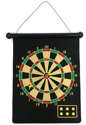 Options Magnetic Roll-Up And Bullseye Game 17 Inch Dart Board Game