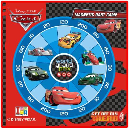 DISNEY Pixar-Cars Metallic Dart & Write-Wipe White Board Game With 3 Magnetic Darts And Marker Strategy & War Games Board Game
