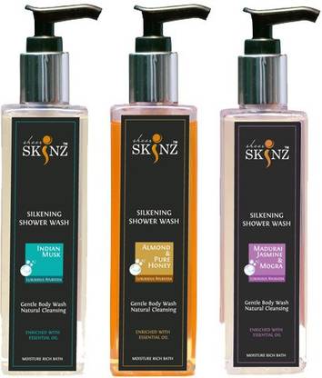 Sheer Skinz Body Wash Indian Musk , Almond & Honey , Jasmine & Mogra
