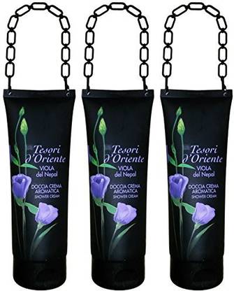 Tesori d'Oriente "Viola Del Nepal" Nepalese Violet Shower Cream Tubes (Pack Of 3)