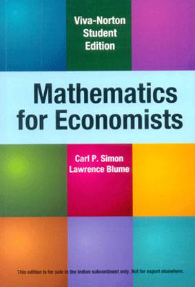 Mathematics for Economists