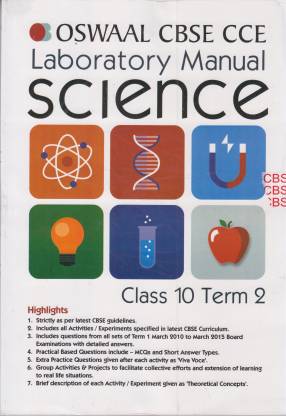 Oswaal CBSE CCE Laboratory Manual For Class -10 Term 2 Science