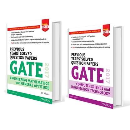 GATE - Computer Science and Information Technology / Engineering Mathematics and General Aptitude (Pack of 2 Books)  - 2017 Previous Years� Solved Question Papers 2017 Edition