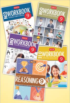 Workbook and Reasoning Book Combo for NSO, IMO, IEO, NCO - Set of 5 Books (Class 9)
