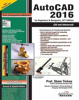 Autocad 2016 for Engineers & Designers, 22nd Ed., Set of 2 Volume