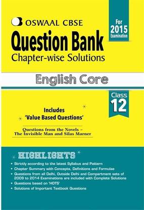 Oswaal CBSE Question Bank chapter-wise solutions For Class 12 English Core