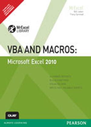 VBA and Macros : Microsoft Excel 2010