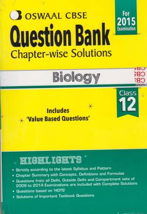 Oswaal CBSE Question Bank Chapter Wise Solutions Biology Class - 12