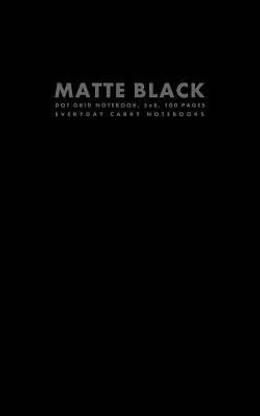 Matte Black Dot Grid Notebook, 5x8, 100 Pages