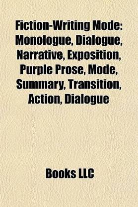 Fiction-writing mode: Descriptive technique, Metaphor, Simile, Monologue, Dialogue, Narrative mode, Anthropomorphism, Voice, Exposition