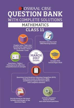 Oswaal CBSE Question Bank with complete solutions for Class 11 Mathematics (For 2017 Exams)