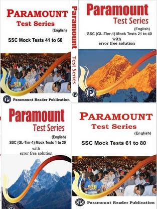 Paramount Test Series SSC CGL Tier - 1 (61 - 80 Mock Tests) ENGLISH