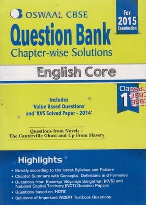 Question Bank English Core Class - 11  - Chapter-wise Solutions 1st Edition