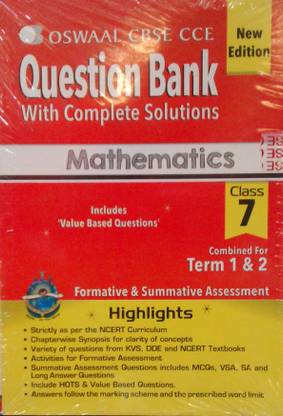 Oswaal CBSE CCE Question Bank mathematics Class 7 (term 1 & 2) PB