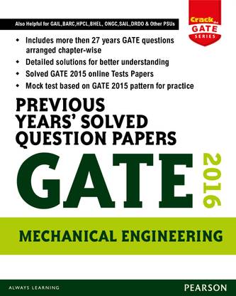 Previous Years' Solved Questions Papers GATE 2016 Mechanical Engg
