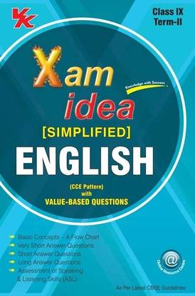 Xam Idea (Simplified) English with Value - Based Questions Term - 2 (Class - 9) 1st  Edition