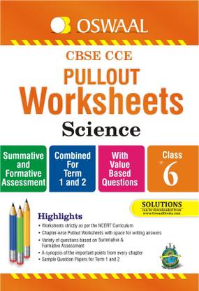 CBSE CCE Pullout Worksheets - Science  - Class 6 - Combined for Term 1 and 2