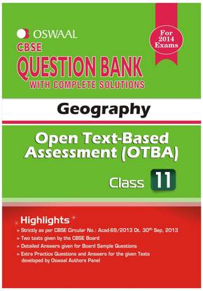 CBSE Question Bank with Complete Solutions OTBA - Geography (Class 11) 1st Edition