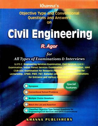 Conventional & Objective Type Questions & Answers on Civil Engineering