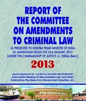 Report of the Committee on Amendments to Criminal Law