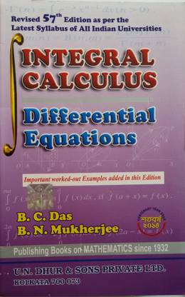 Integral Calculus Including Differential Equations 59th Edition