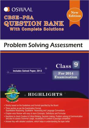 CBSE-PSA Question Bank with Complete Solutions - Problem Solving Assessments  - Class 9 for 2014 Examination