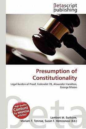 Presumption of Constitutionality