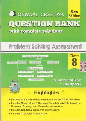 Oswaal CBSE PSA Question Bank with Complete Solutions Class-8 1 Edition