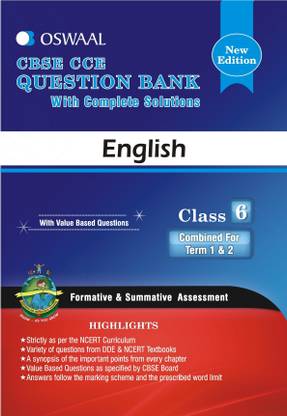 CBSE CCE Question Bank with Complete Solutions - English  - Class 6 - Combined for Term 1 and 2