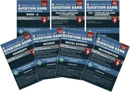 Oswaal CBSE CCE Question Banks with complete solutions, Hindi A, English Lang. & Literature, Science, Social Science, Maths, Sanskrit & PSA For Class 9 (Term 1) 1 Edition