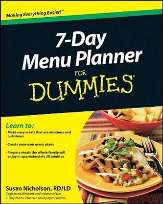7-Day Menu Planner For Dummies