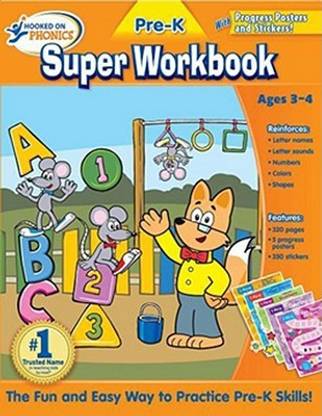 Hooked on Phonics Pre-K Super Workbook: Buy Hooked on Phonics Pre-K ...
